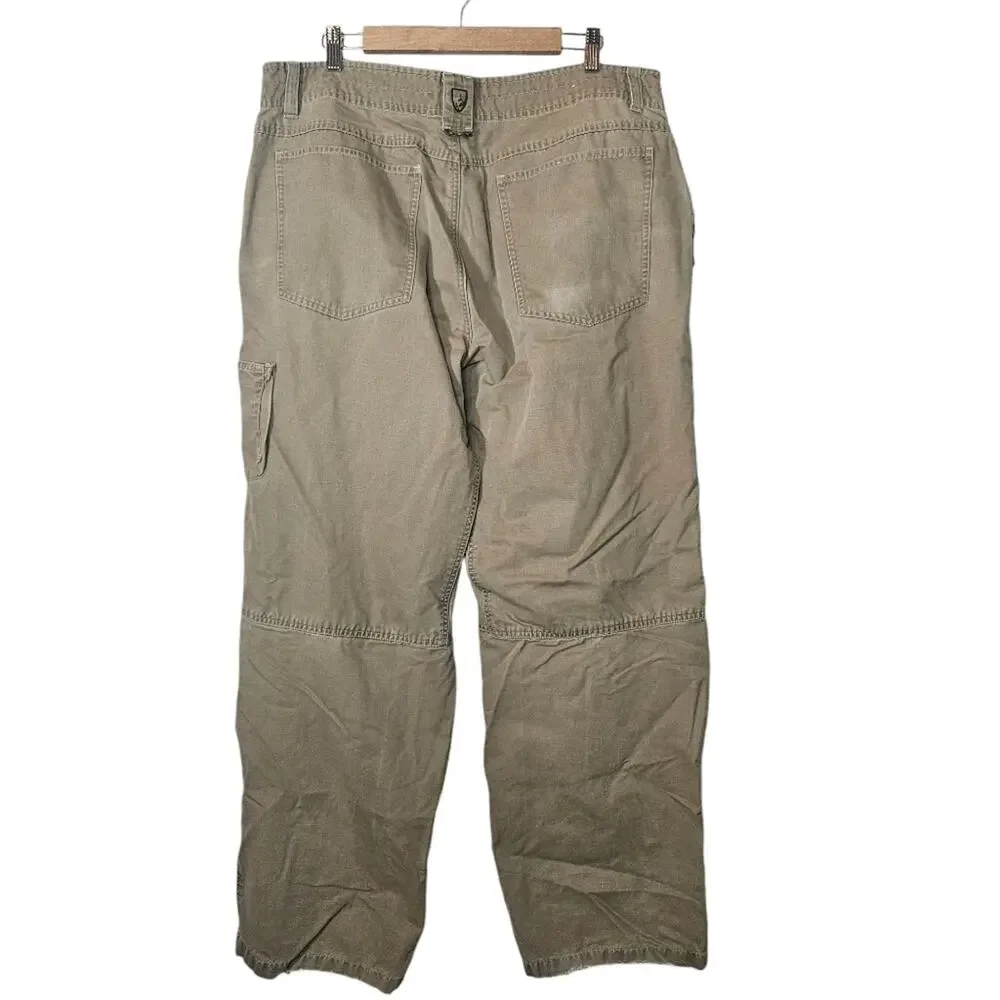 KÜHL Men's Khaki Cargo Hiking Pants - Size 40 x 32 - Relaxed Fit Utility